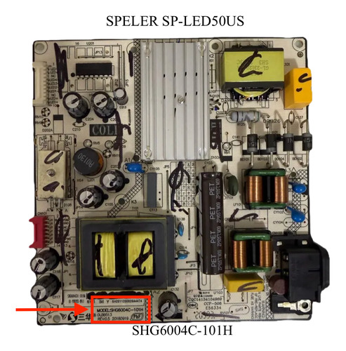 Tarjeta Fuente Speler Sp-led50us Shg6004c-101h (Usado)