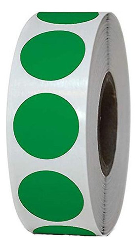 Etiqueta Selo Bolinha Colorida 25mm - Rolo Com 1000 Adesivos Cor Verde