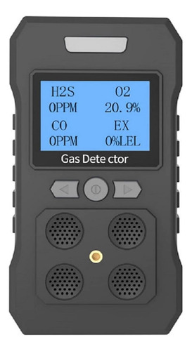 4 Monitores De Gas Recargables Portátiles H2s O2 Co Y ...