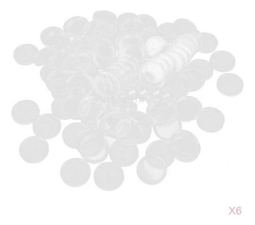 Shaoke 6x Cápsulas De Monedas De Plástico Portamonedas Caja