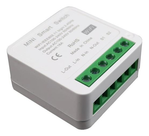 Mini Smart Switch Tuya Wifi Rf 433 Compatible Con Alexa Voz
