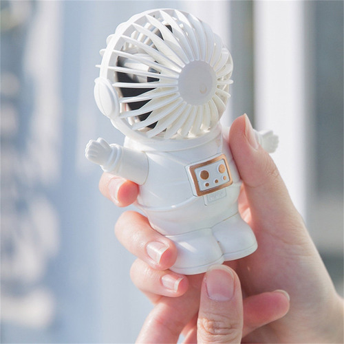 D Cute Astronaut Ventilador De Escritorio Portátil Con Bolsi