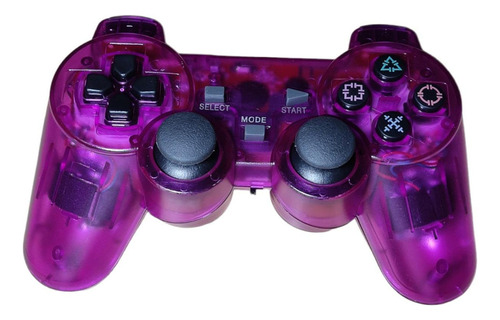 Controlador Playstation Ps2 y Ps1 translúcido rosa translúcido