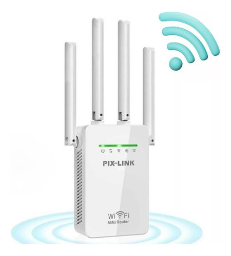 Sinal Alta Qualidade: Repetidor Wifi 2800m 4 Antenas E