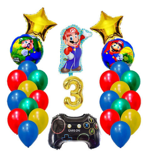 Globos Metalizados Para Cumpleaños Mario Bross