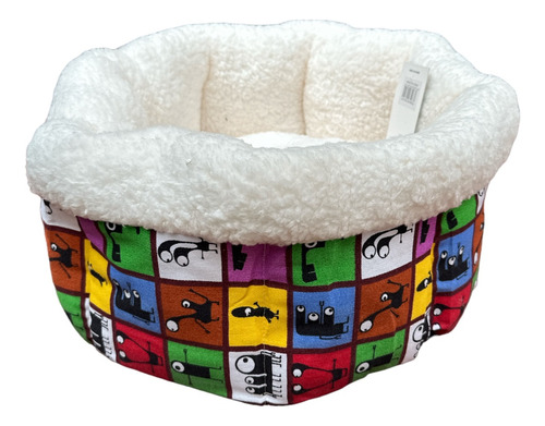 Cama Cuna Para Mascota Perro Gato Con Corderito Reversible