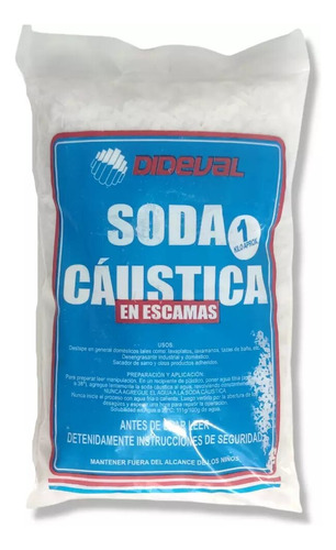 Soda Caustica 1kg Dideval Destapa Desagues Cañerias