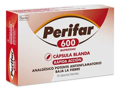 Perifar 600 X 10 Cap Analgesico Ibuprofeno - Spefar®