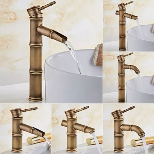 Y G Grifo De Bambú, Lavabo De Baño Vintage A