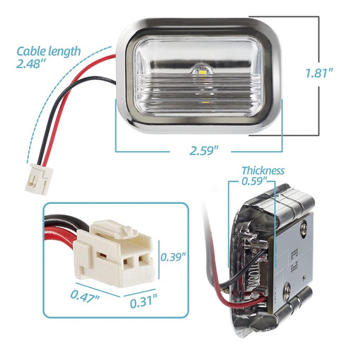 Nooto W11462342 Refrigerator Led Light Module For Whirlpool,