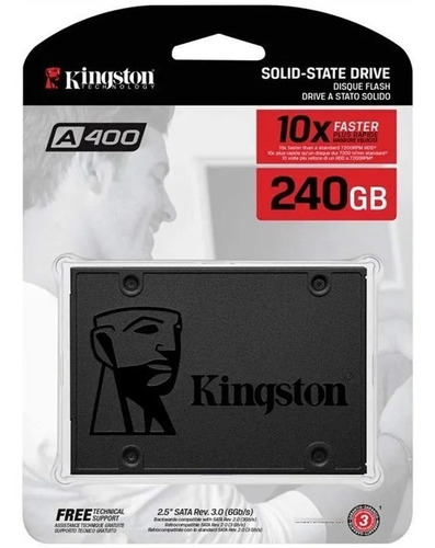 Disco Duro Hd Estado Solido Ssd Kingston 240gb 5 Años Gtia 