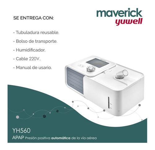 Apap Auto-cpap Presión Positiva Vias Aereas Maverick Yh560
