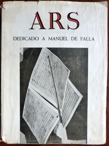 Ars Revista De Arte - Dedicado A Manuel De Falla