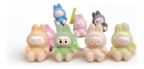 Labubu Monster Macaron Have A Seat Nuevo 5 Pcs 5cm