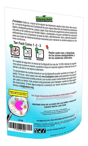 Imagen 3 de 6 de Tratamiento Natural Fosas Sépticas 6 Meses + Ebook De Regalo