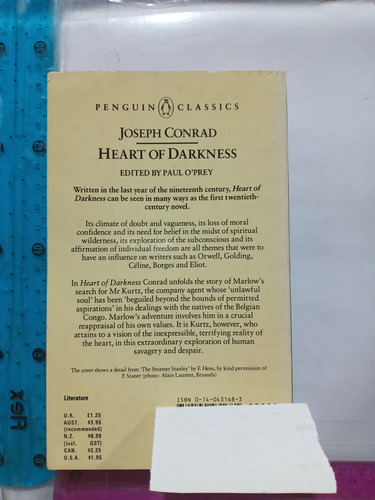 Heart Of Darkness Joseph Conrad Penguin Classics (Usado)