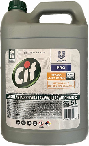 Cif Abrillantador Para Lavavajillas Automático - 5 Lts