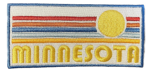 Minnesota - Parche Retro Sunrise 100% Bordado Coser O P...