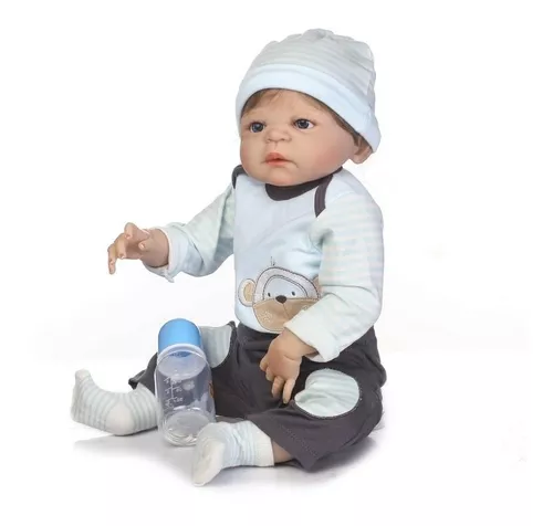 Bebe Reborn Menino 100% Silicone 57 Cm - Gael - Full