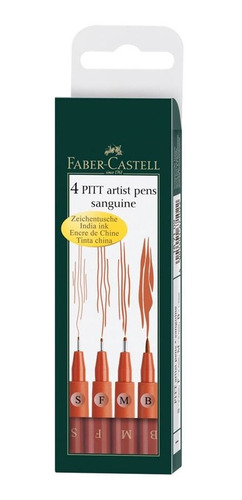 Marcador Faber Castell Pitt Artist Pens Sanguine Set X 4