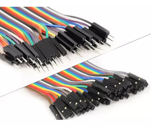 Pack 40 Cables Macho Hembra 20cm Dupont Arduino Protoboard