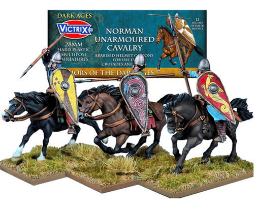 Caixa 12 Miniaturas Norman Unarmoured Cavalry Victrix
