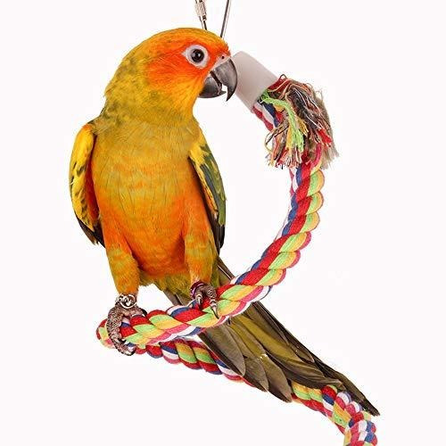 Imagen 6 de 6 de Cuerda De Algodón De Loro En Espiral Con Campanas, Juguete D