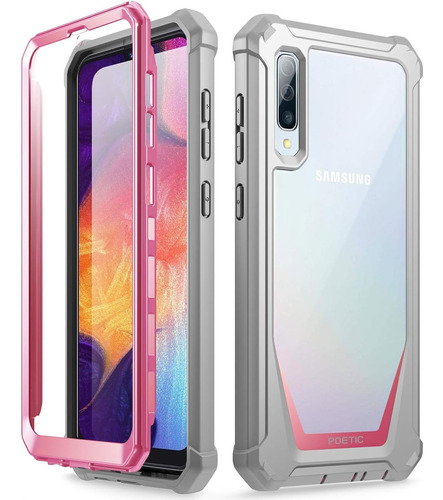 Funda Samsung Galaxy A51 Poetic + Protector Pink