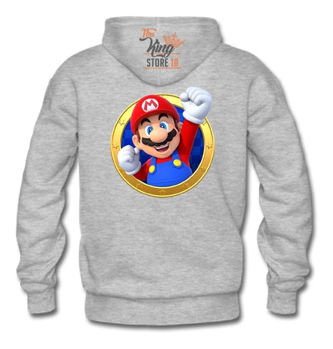 Poleron Cierre + Taza, Mario Bros, Nintendo, Gamer, Peach, Peaches, Videojuego, Xxxl / Kingstore10