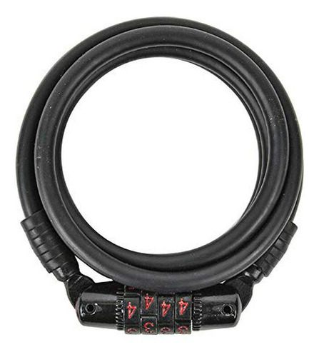 Candado Cable Moto 6mm X 3.7 Pies - Negro