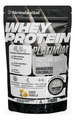 Whey Protein Platinum Fv 2lb Fuerza + Definición Muscular Cc Vainilla