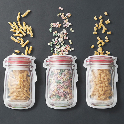 Set De 4 Bolsas Para Almacenar Alimentos Con Cierre Zipper