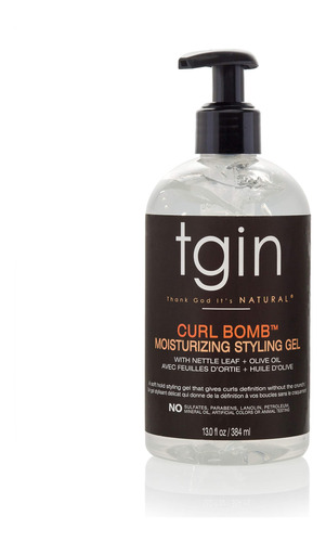 Tgin Curl Bomb Gel Hidratante Para Cabello Natural, Cabello