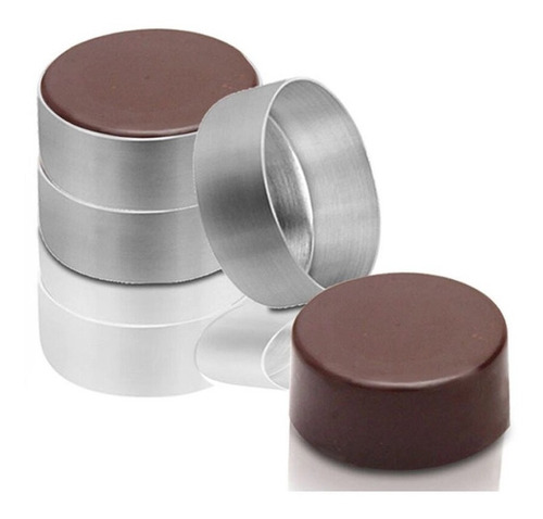 Molde para pan de jengibre, fondo fijo, número 0, 12 unidades, aluminio, color gris