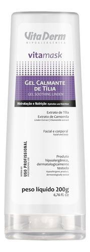 Mascara Gel Calmante De Tilia Vita Derm Tipo de pele Normal