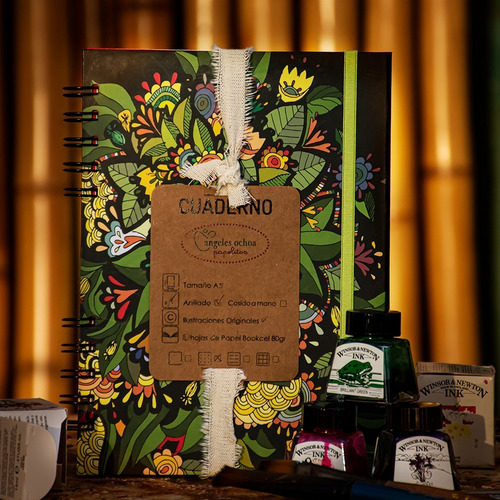 Imagen 1 de 3 de Cuaderno Anillado A5 Selva Floral - 80 Hojas