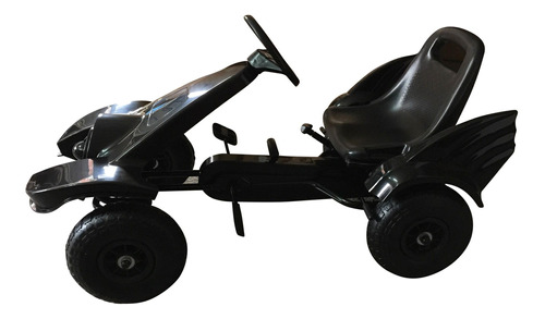 Auto Kart A Pedal, Ruedas De Goma, Negro, Con Freno, En Caja