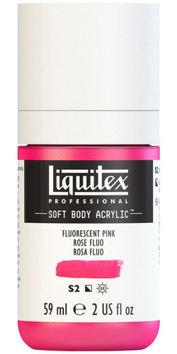 Tinta Acrílica Liquitex Soft Body 59ml S2 Fluorescent Pink Cor Rosa