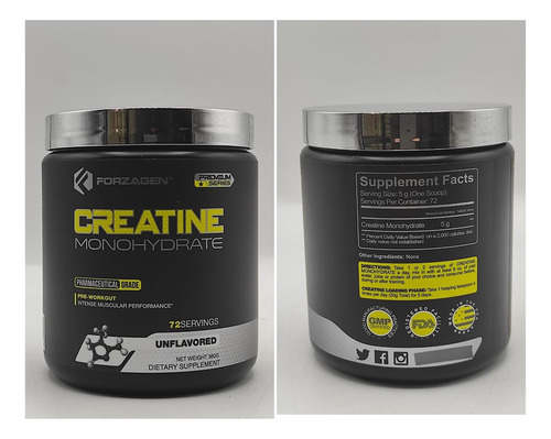 Creatina Monohidratada Forzagen 72 Servicios 5g 