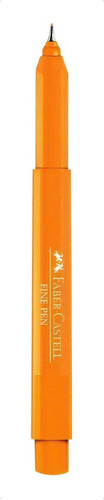 Caneta Faber Castell Hidrográfica Fine Pen 0,4mm Ultra Fina Cor Da Tinta Tangerina Cor Do Exterior Cor