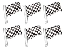 Comprar 6 Globo Forma De Bandera De Cuadros Meta F1 Carreras 26 PuLG Color Blanco Y Negro Carreras F1