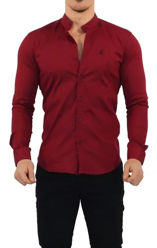 Camisa Color Vino Para Hombre MercadoLibre