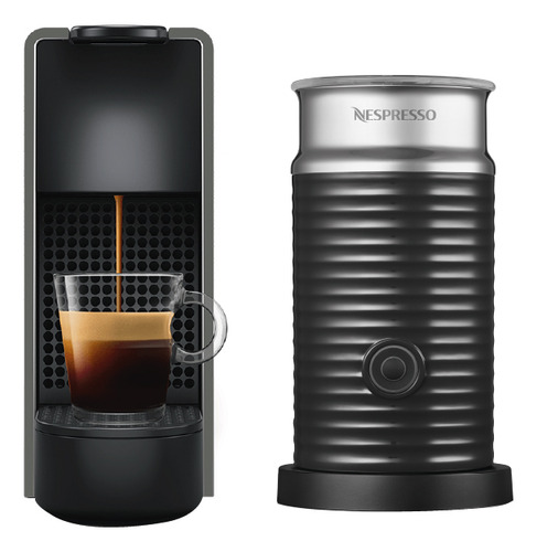 Maquina Nespresso Essenza Mini C Range Grey Aeroccino