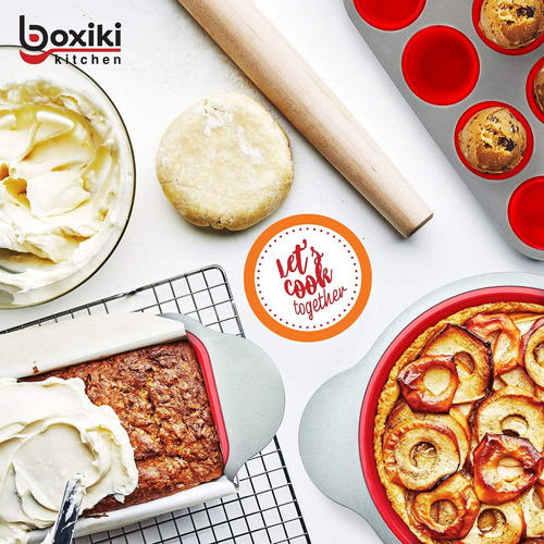 Boxiki Kitchen Cacerola Utensilio Silicona Para Hornear 13)