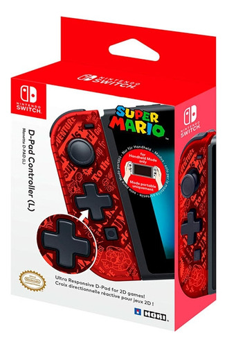 D-pad Joy-con Esquerdo Super Mario Nintendo Switch Hori Cor Preto
