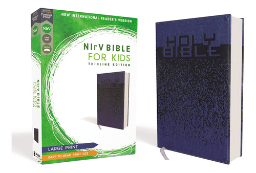 Libro: Nirv, Bible For Kids, Large Print, Leathersoft, Blue,