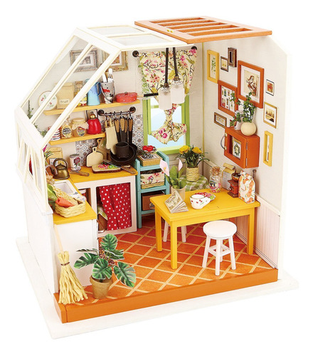 Casa De Muñecas Robotime En Miniatura Kit Diy Mini Dollhouse