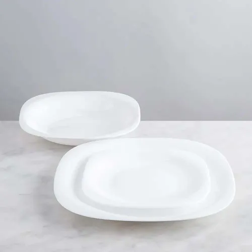 Vajilla Cuadrada De 12 Pzas Moderna De Opal Carine Luminarc