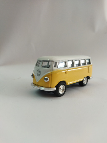 Kinsmart Volkswagen Classical Bus 1962 Kombi Goma Amarilla