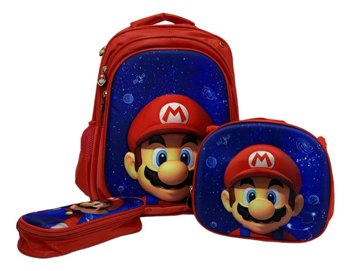 Kit Morral-bolso Mario Fontanero + Lonchera + Cartuchera